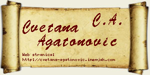 Cvetana Agatonović vizit kartica